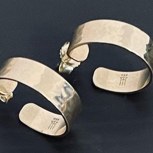 SOLD James Avery hammered gold hoops